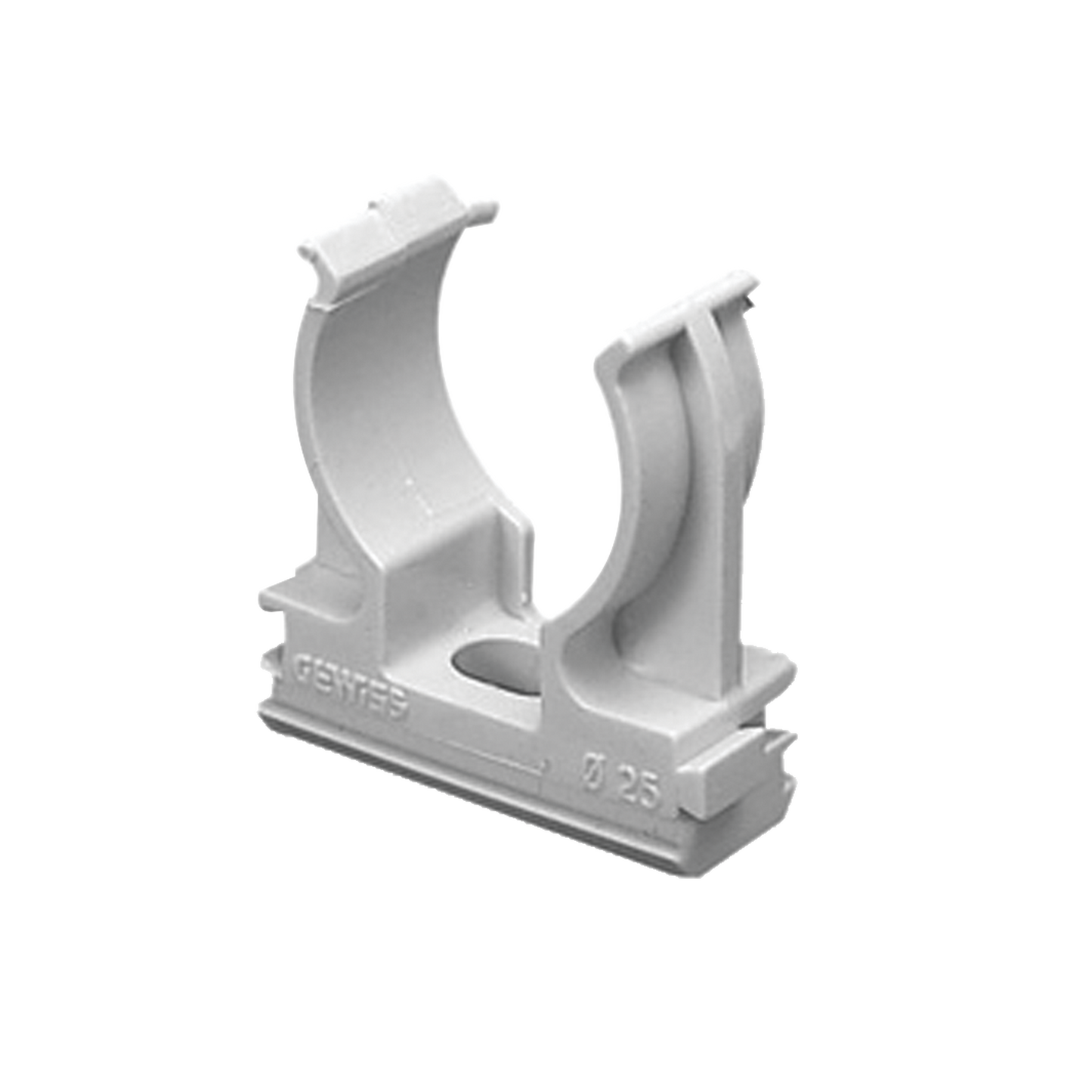 Soporte De Presión (Abrazadera), Pvc Auto-Extinguible, Abierto Para Tubería De 40 Mm