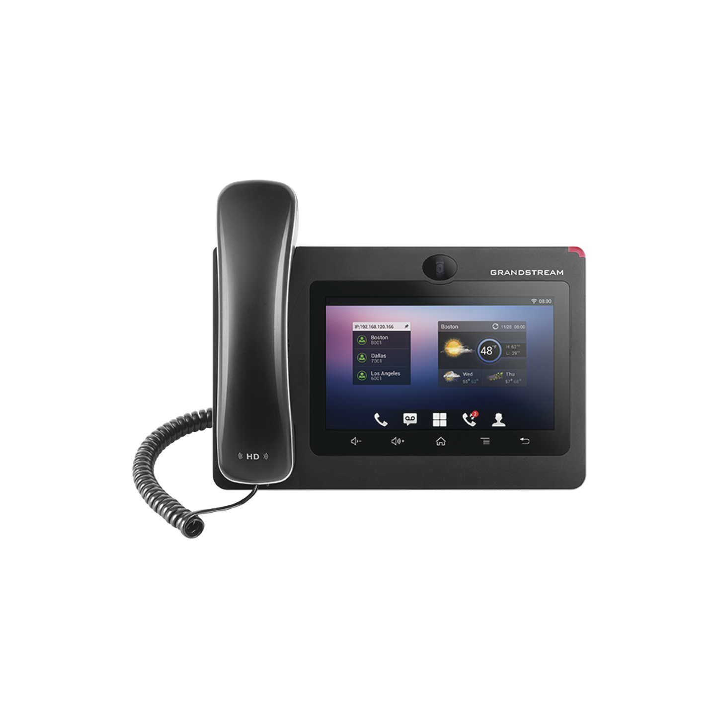 Teléfono Ip Grandstream Empresarial Para Videoconferencias Con Android 7, 16 Lineas, Procesador 4 Nucleos