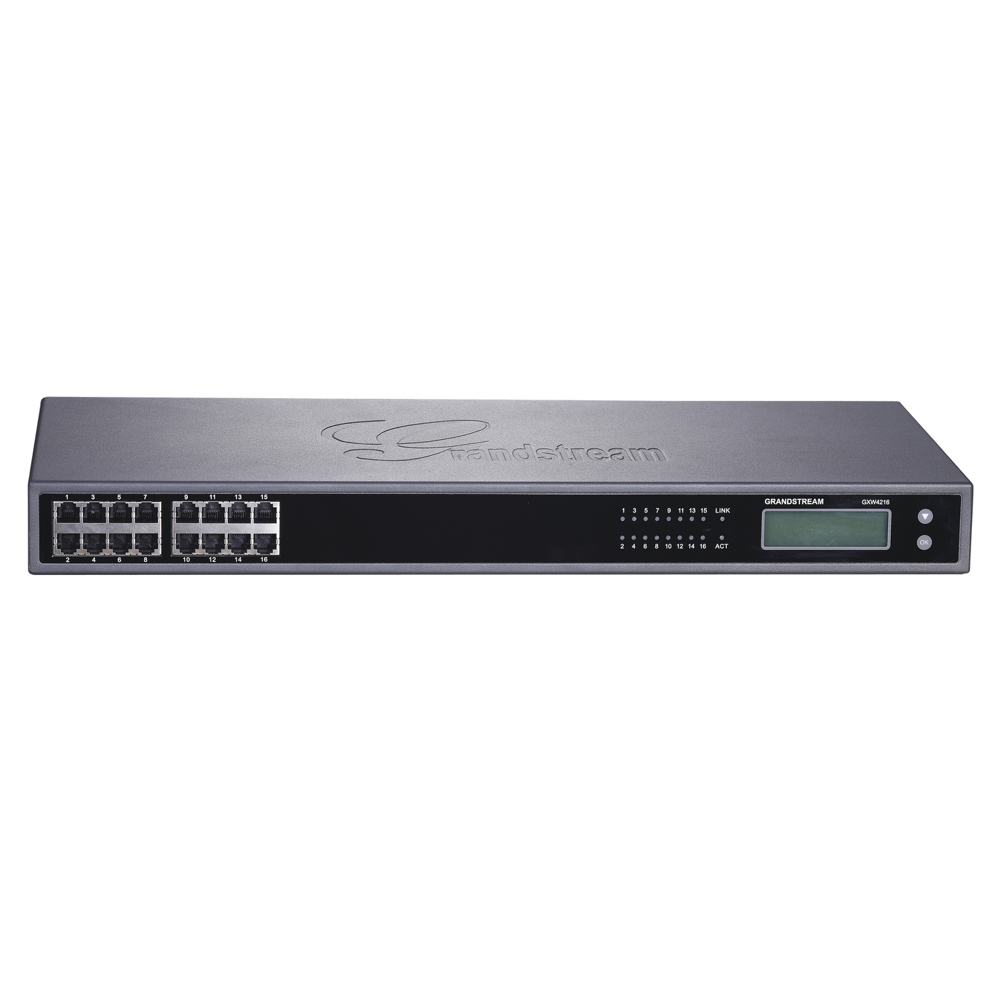 Gateway Voip Grandstream Ata De 16 Puertos Fxs + 1 Puerto Telco De 50 Pins, P/Montaje En Rack