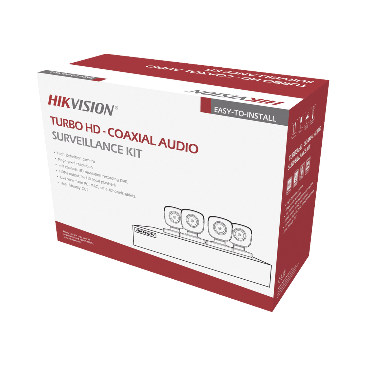 (Micrófono Integrado) Kit Turbohd 5 Megapixel / Dvr 4 Canales / 4 Cámaras Bala Con Micrófono Integrado (Exterior 2.8 Mm) / Fuente De Poder / Accesorios De Instalación