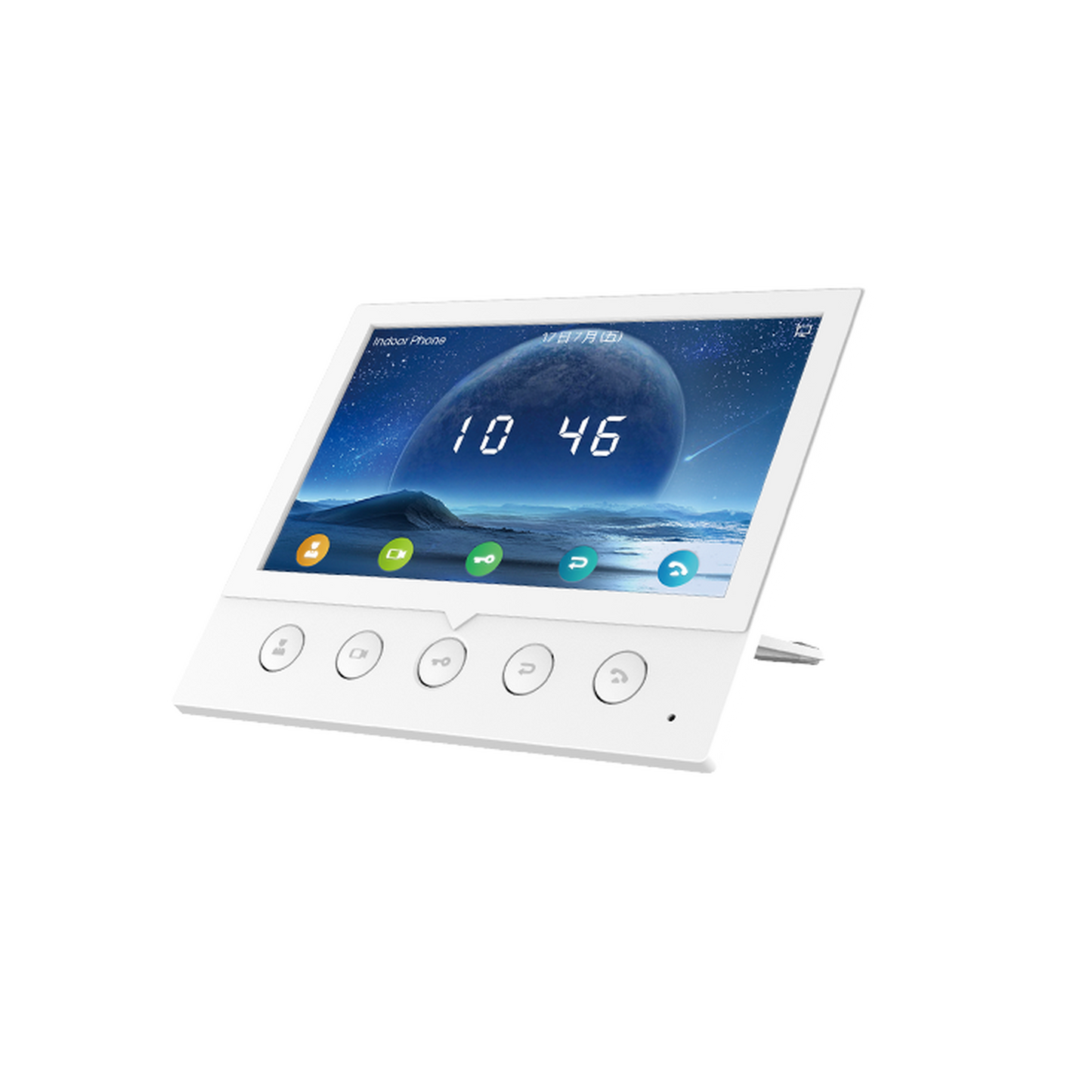 Monitor Ip/Sip Para Interior, Wi-Fi, Pantalla A Color De 7", Audio De 2 Vías, Poe, 8 Interfaces De Entrada De Alarma.