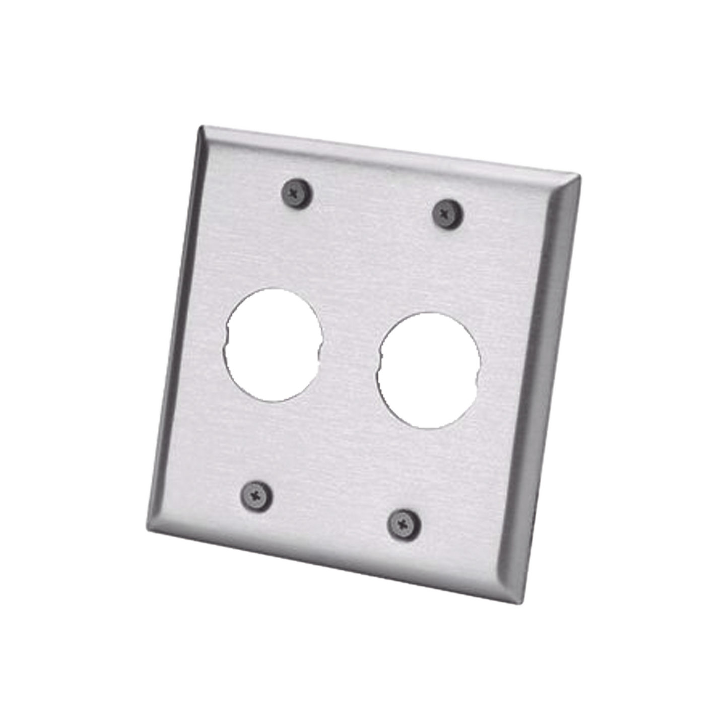Placa De Pared Doble Industrialnet™, Para 2 Conectores Industriales, De Acero Inoxidable