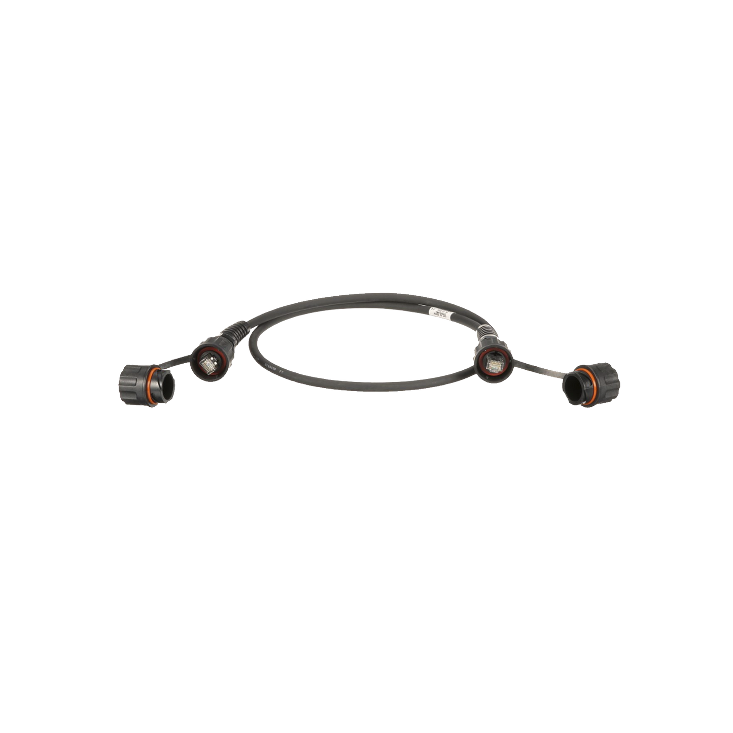 Patch Cord Cat6A Industrialnet, Blindado S/Ftp, Con Plug Industrial Y Tapa En Cada Extremo, 1 Metro