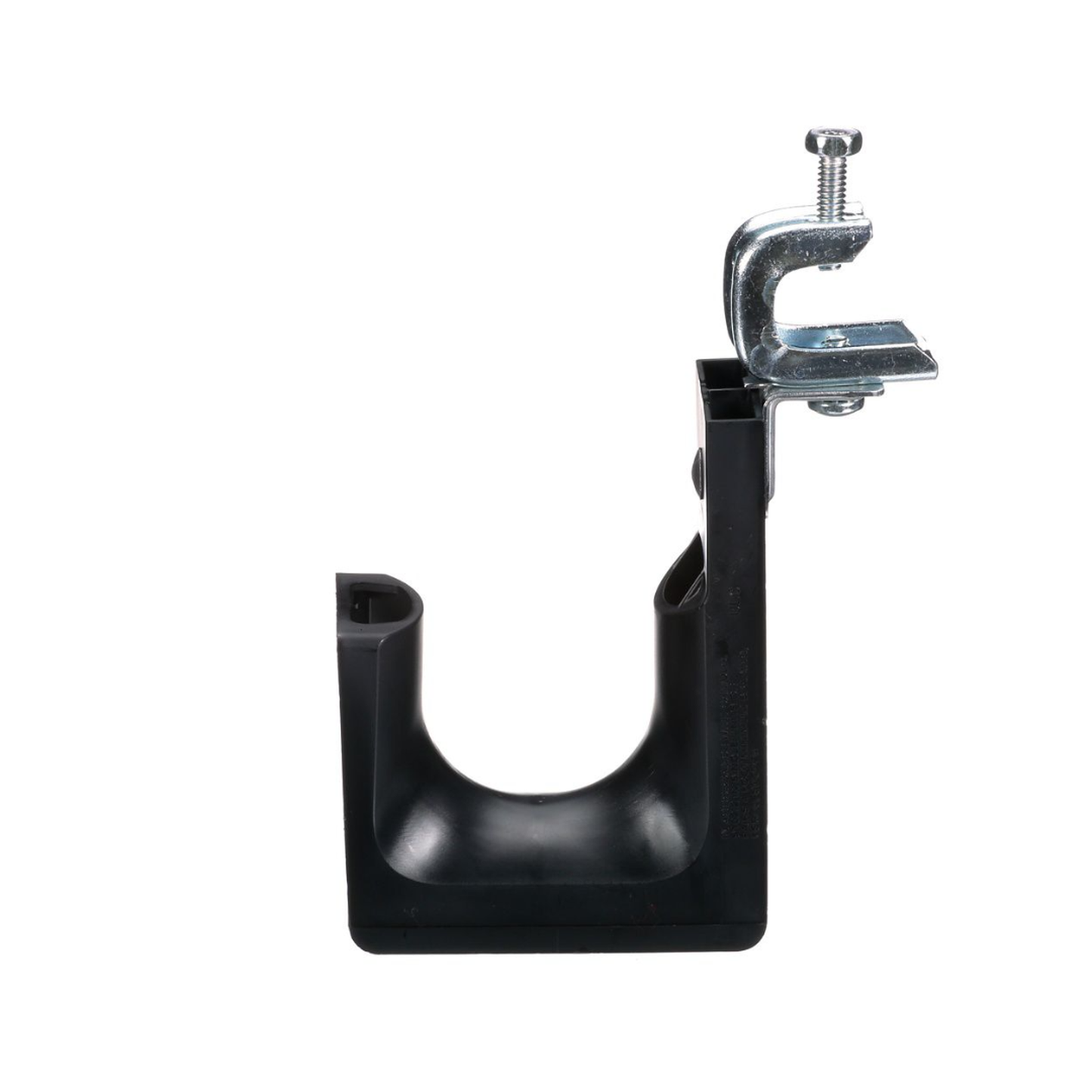 Sujetador Tipo J (J-Hook), Con Abrazadera De Tornillo Para Montaje, Hasta 46 Cables Cat6, Nylon 6.6, Color Negro, 1 Pieza