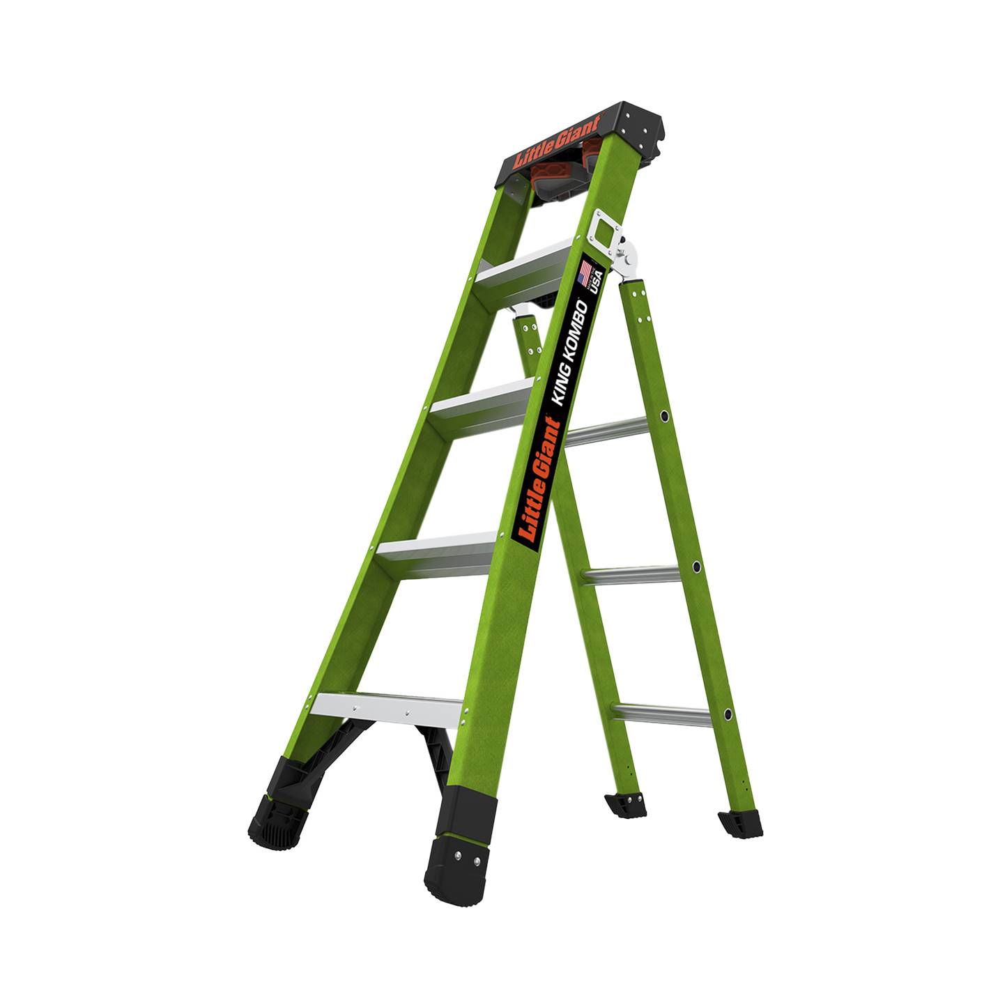 Escalera De Tijera 3 En 1 De 1.5 Metros, Fibra De Vidrio (Sku13906-001). Hecha En E.U.A. (Versión 2.0)