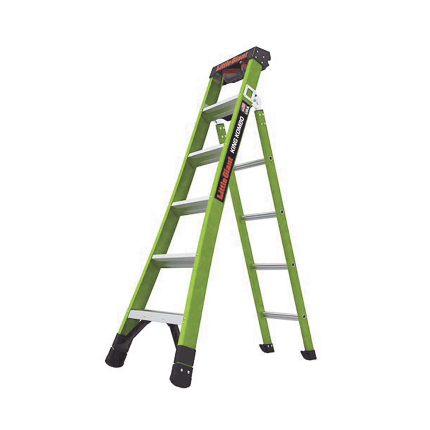 Escalera De Tijera 3 En 1 De 1.8 Metros, Fibra De Vidrio (Sku13906-001). Hecha En E.U.A. (Versión 2.0)