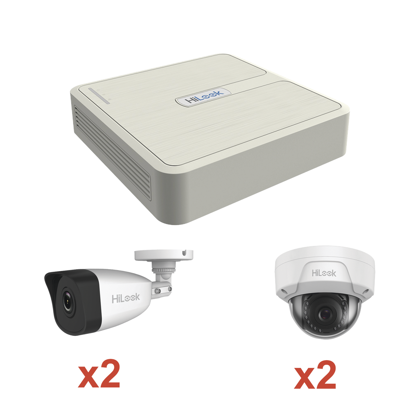Kit Ip 1080P / Nvr De 4 Canales / 2 Cámaras Ip Bala / 2 Cámaras Ip Domo