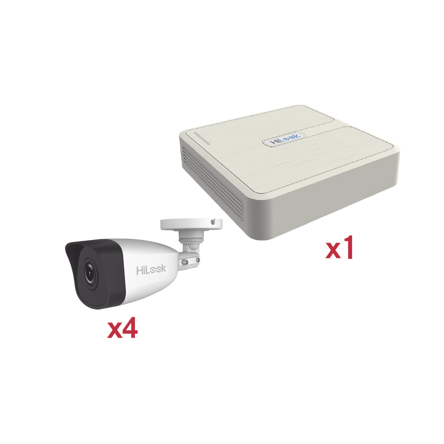 Kit Ip 1080P / Nvr De 4 Canales / 4 Cámaras Ip Bala