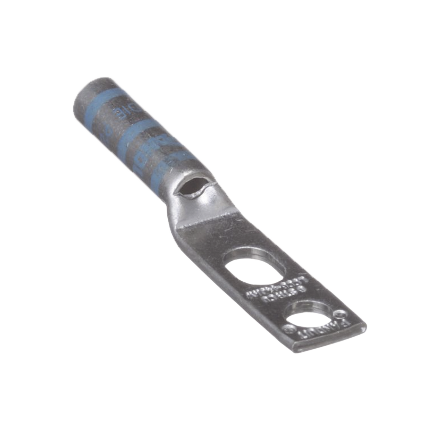 Terminal De Compresión De Barril Largo, De Dos Orificios De 1/4, Para Cable 6 Awg, Espacios Entre Orificios De 0.50 A 0.63In