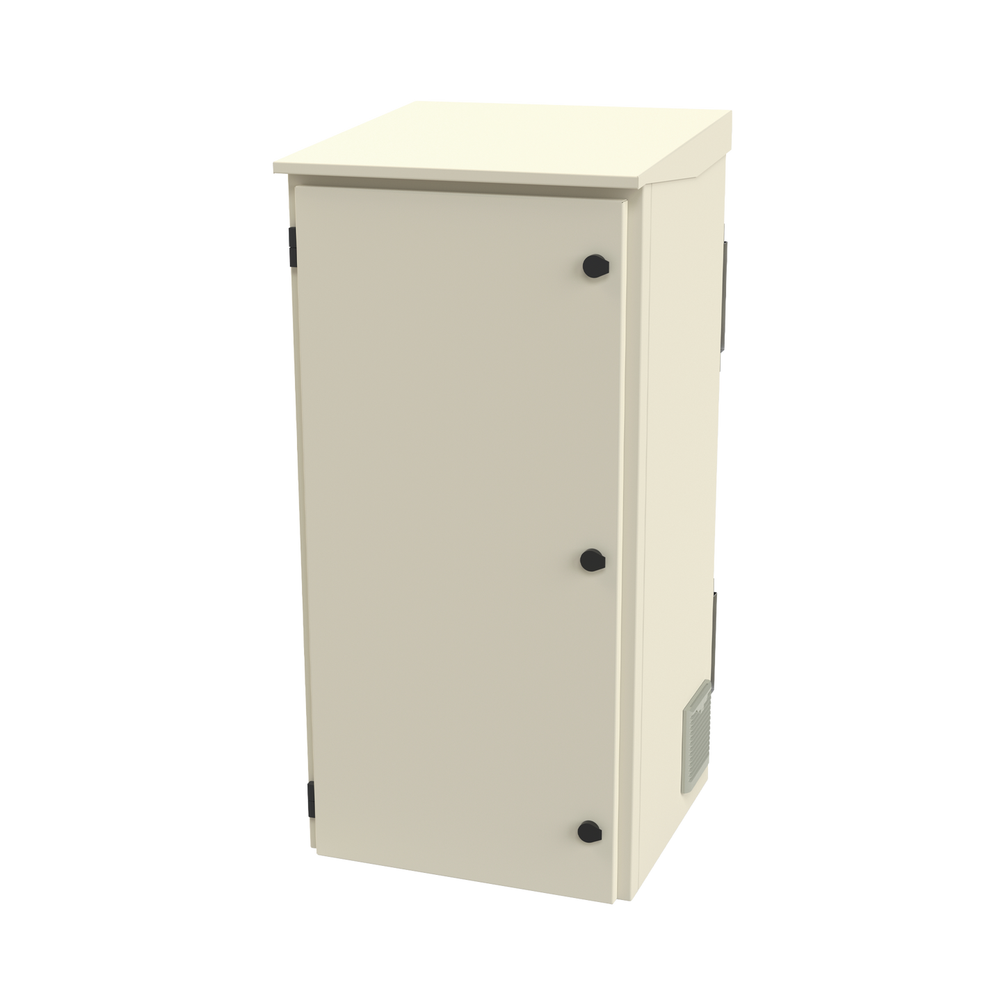 Gabinete De Exterior Con Rack De 19" De 24U Con Ventiladores Y Termostato (Montaje A Poste O Torre Se Vende Por Separado).