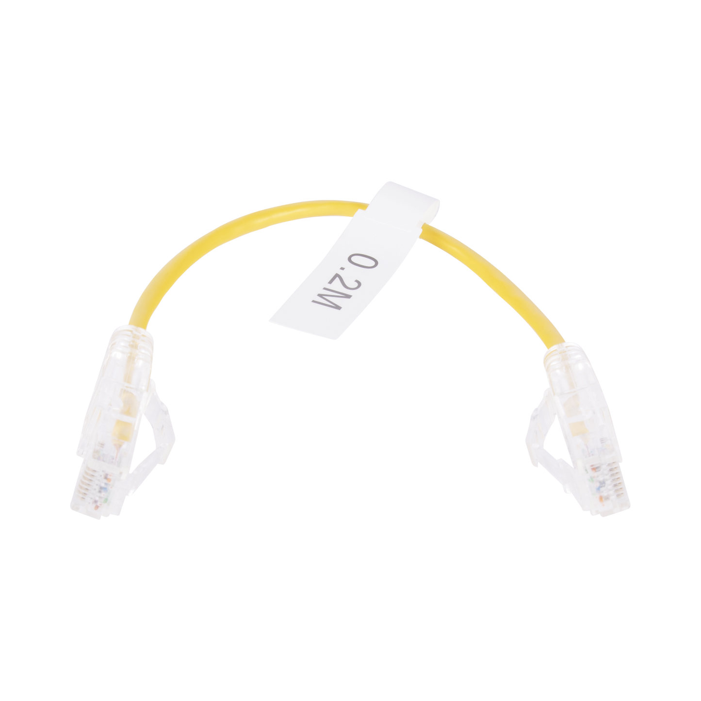 Cable De Parcheo Slim Utp Cat6 - 20 Cm Amarillo Diámetro Reducido (28 Awg)