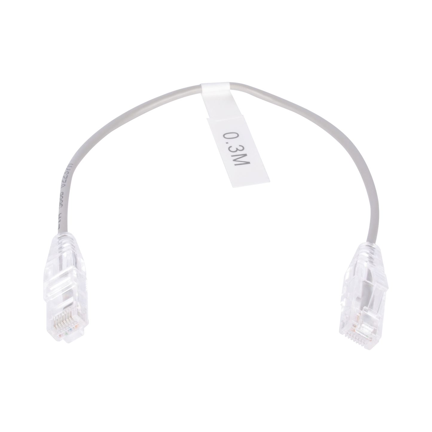 Cable De Parcheo Slim Utp Cat6 - 30 Cm Gris Diámetro Reducido (28 Awg)