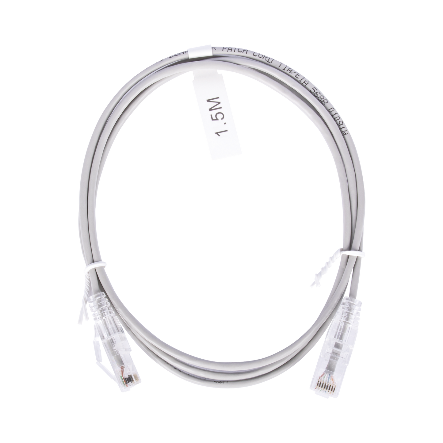 Cable De Parcheo Slim Utp Cat6 - 1.5 M Gris Diámetro Reducido (28 Awg)