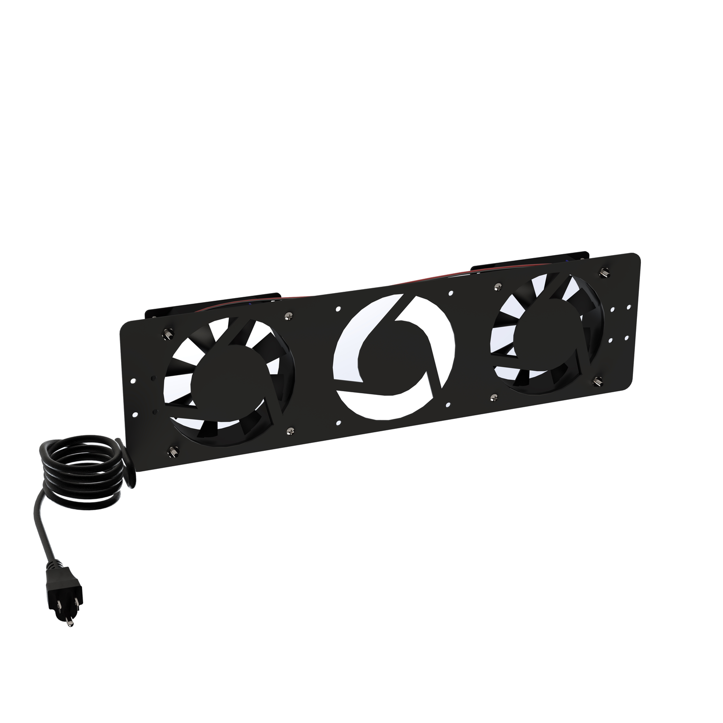 Kit De 2 Ventiladores 110 Vca (12 X 12 Cm) Con Clavija Para Gabinete De Piso.