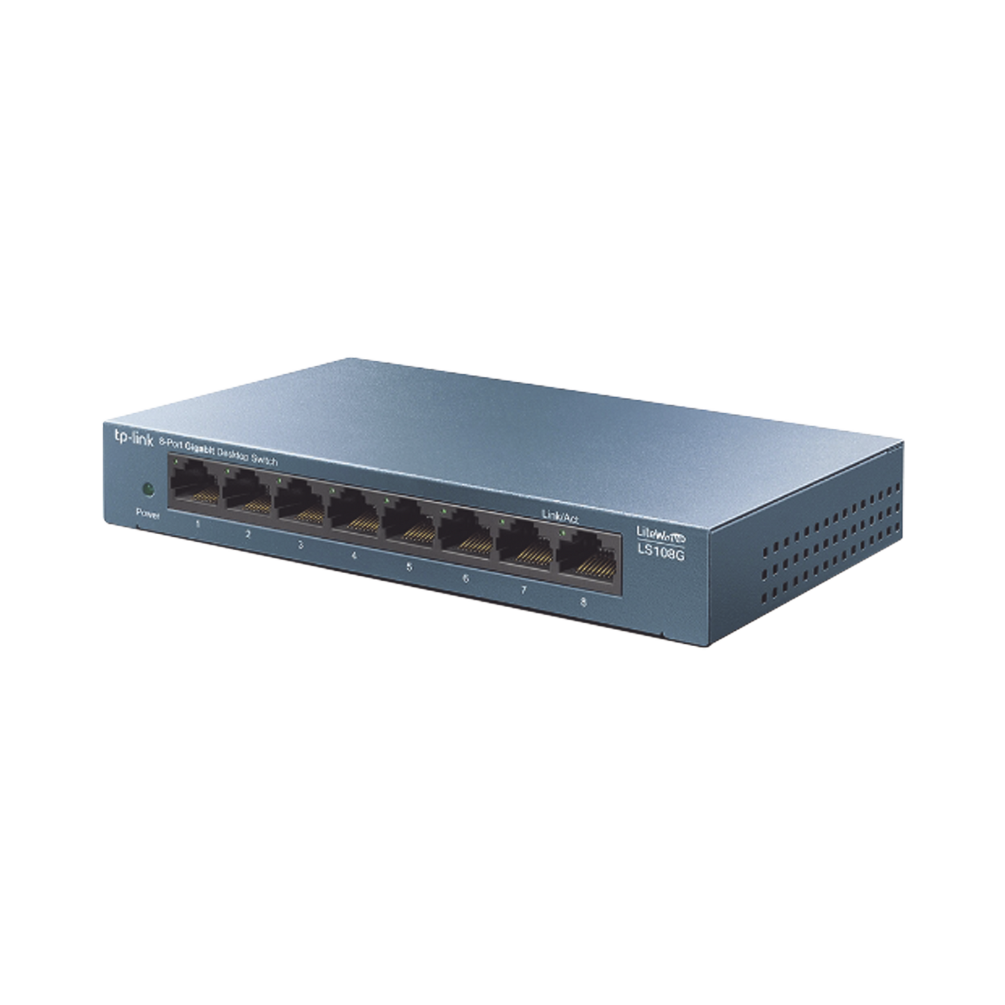 Switch De Escritorio Gigabit De 8 Puertos 10/100/1000Mbps, Carcasa Metálica