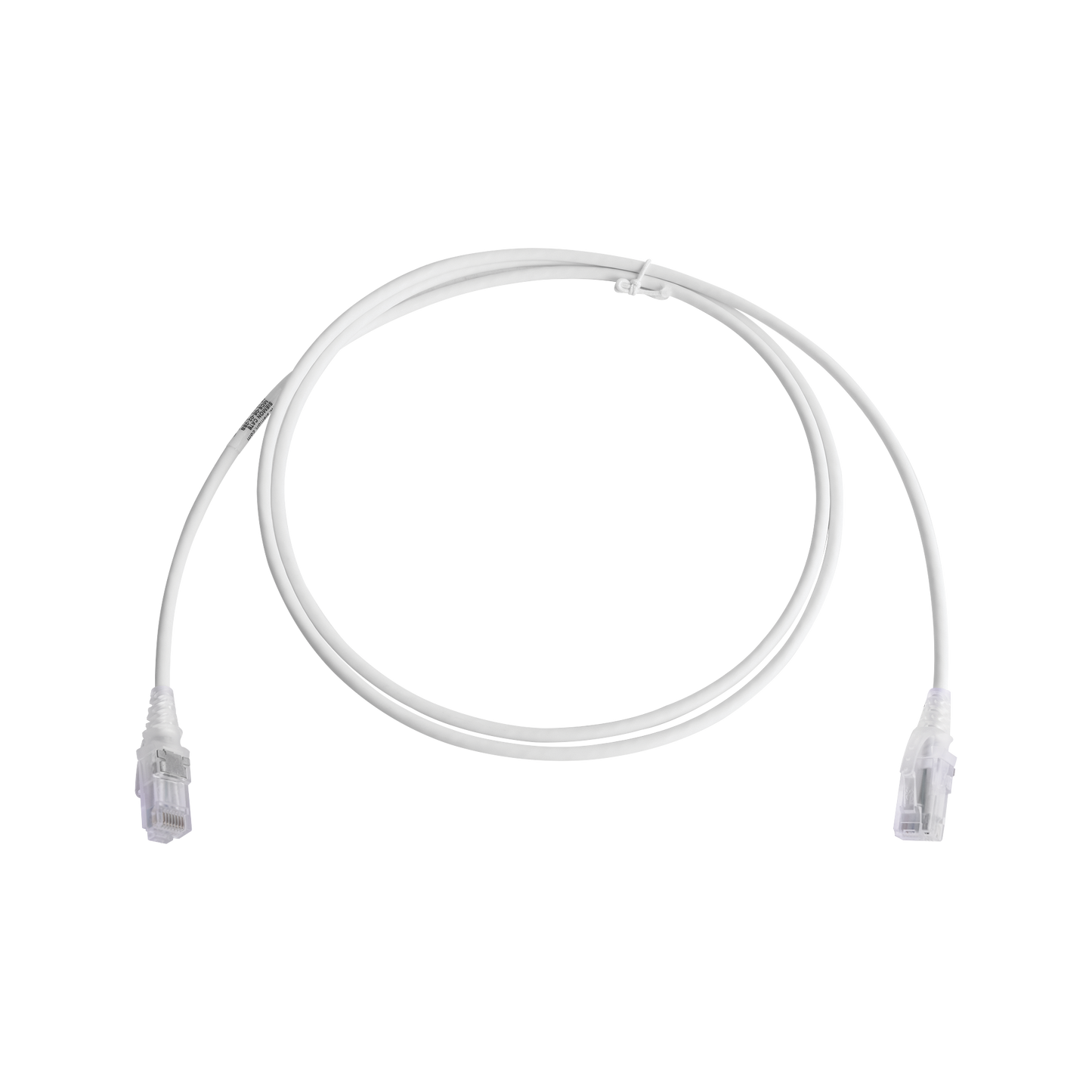 Patch Cord Mc6 Modular Cat6 Utp, Cm/Ls0H, 5Ft, Color Blanco, Diámetro Reducido (28Awg)