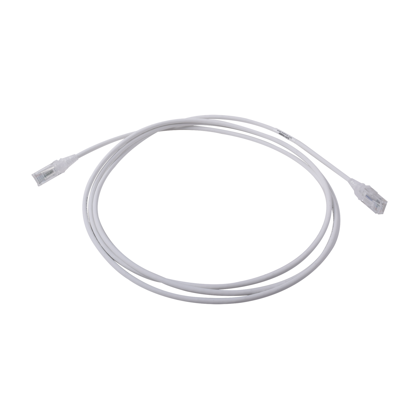 Patch Cord Mc6 Modular Cat6 Utp, Cm/Ls0H, 7Ft, Color Blanco, Diámetro Reducido (28Awg)