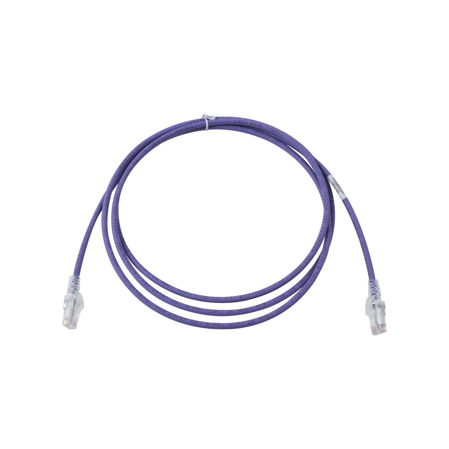 Patch Cord Mc6 Modular Cat6 Utp, Cm/Ls0H, 7Ft, Color Violeta, Versión Bulk (Sin Empaque Individual)