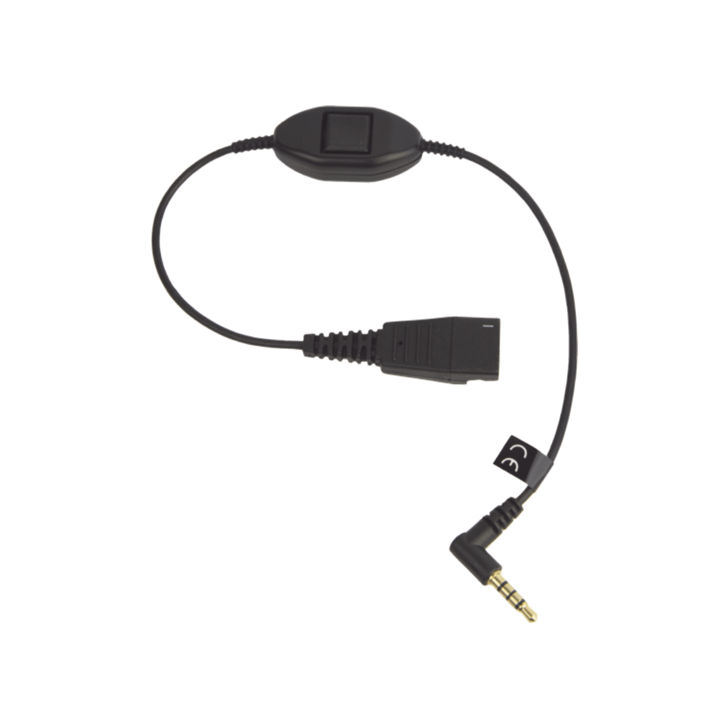 Jabra Cord Qd A Conector De 3.5 Mm Con Push-To-Talk Para Teléfonos Celulares Smartphones (8800-00-103)
