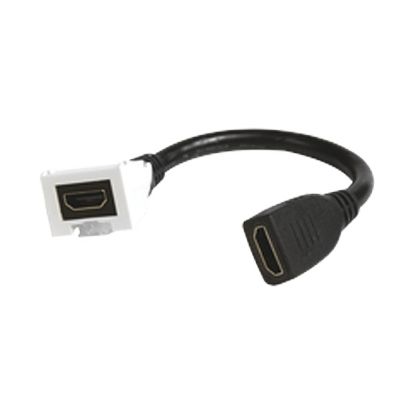 Adaptador Hdmi Con Pigtail Hembra-Hembra, Para Vídeo 720, 1080P, 4K Uhd Compatible Con Faceplates Max Siemon De 2 Salidas, Color Blanco