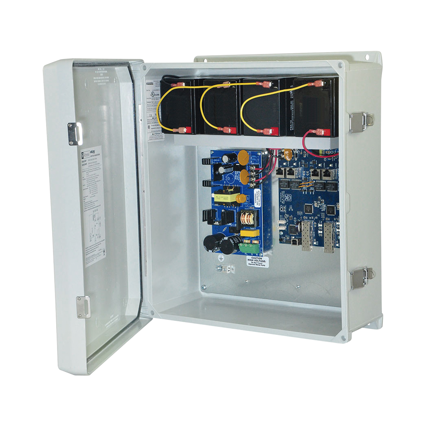 Fuente De Alimentación Para Poe / 2 Entradas 1G Fiber Sfp / 4 Salidas 10/100/1000 Poe/Poe+ Configurable Para 2 Salidas 60W Hi-Poe / Nema Ip66