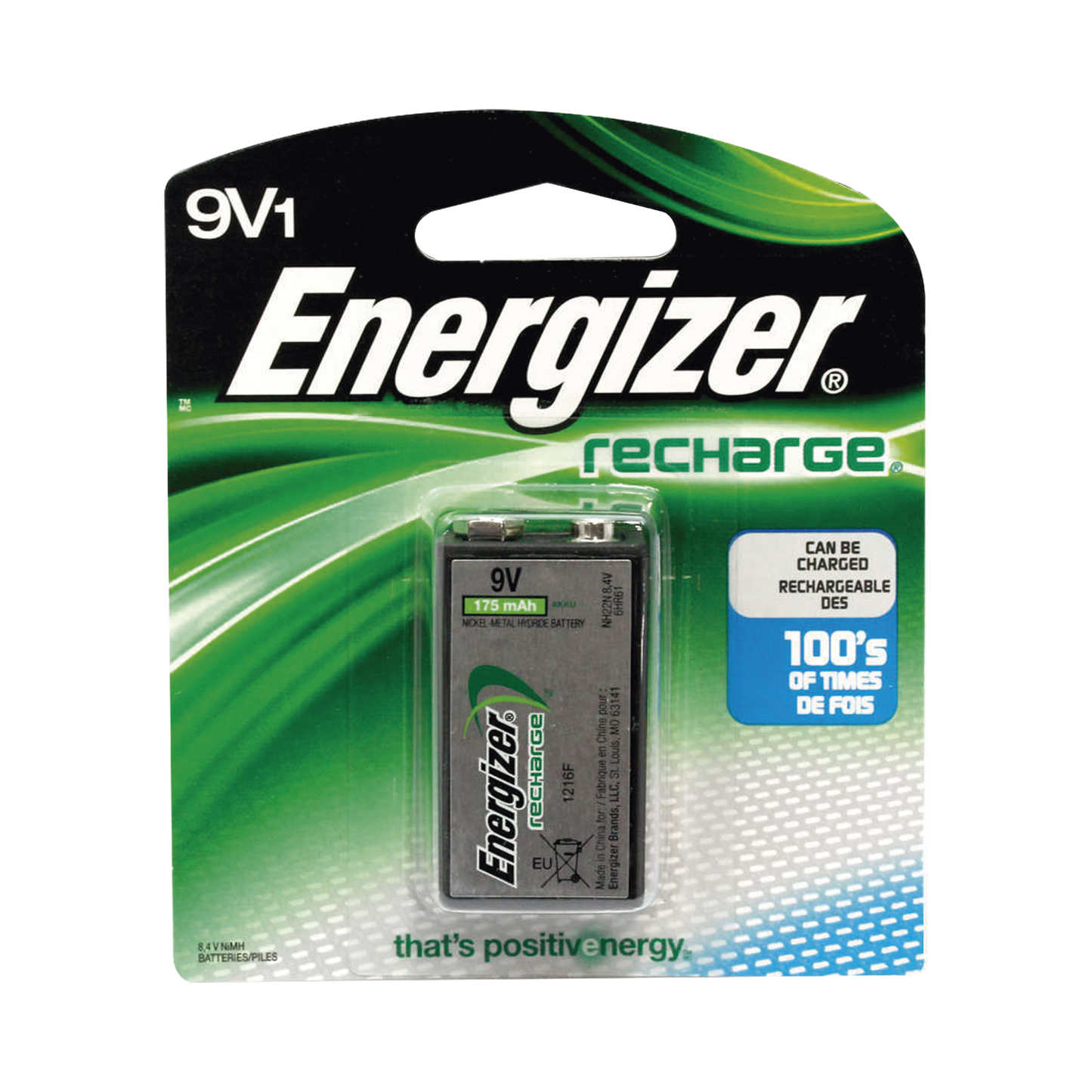 Ni- Mh Batería Recargable 9V / 175 Mah