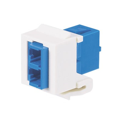 Módulo Acoplador Lc Duplex, Para Fibra Óptica Monomodo Os1/Os2, Tipo Keystone, Color Blanco Mate