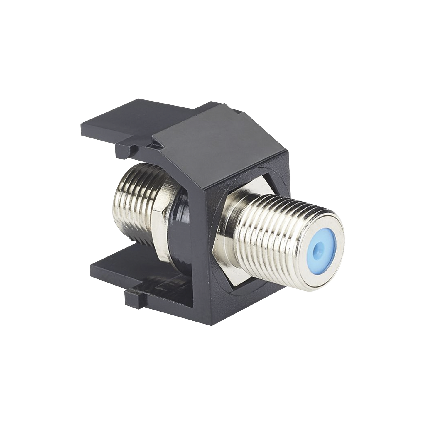 Módulo Acoplador Coaxial Tipo F, Keystone, De 75 Ohms, 3.0 Ghz, Color Negro
