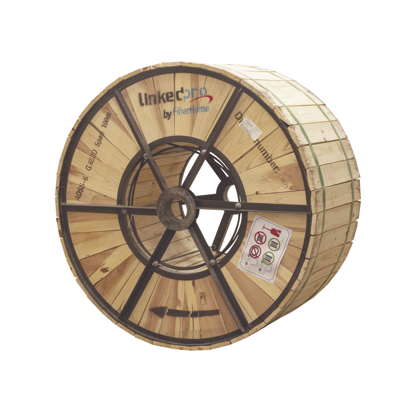 Carrete De 4 Km De Fibra Óptica Aérea (Adss) G.652D, Monomodo De 6 Hilos, Exterior, Span 100, Loose Tube