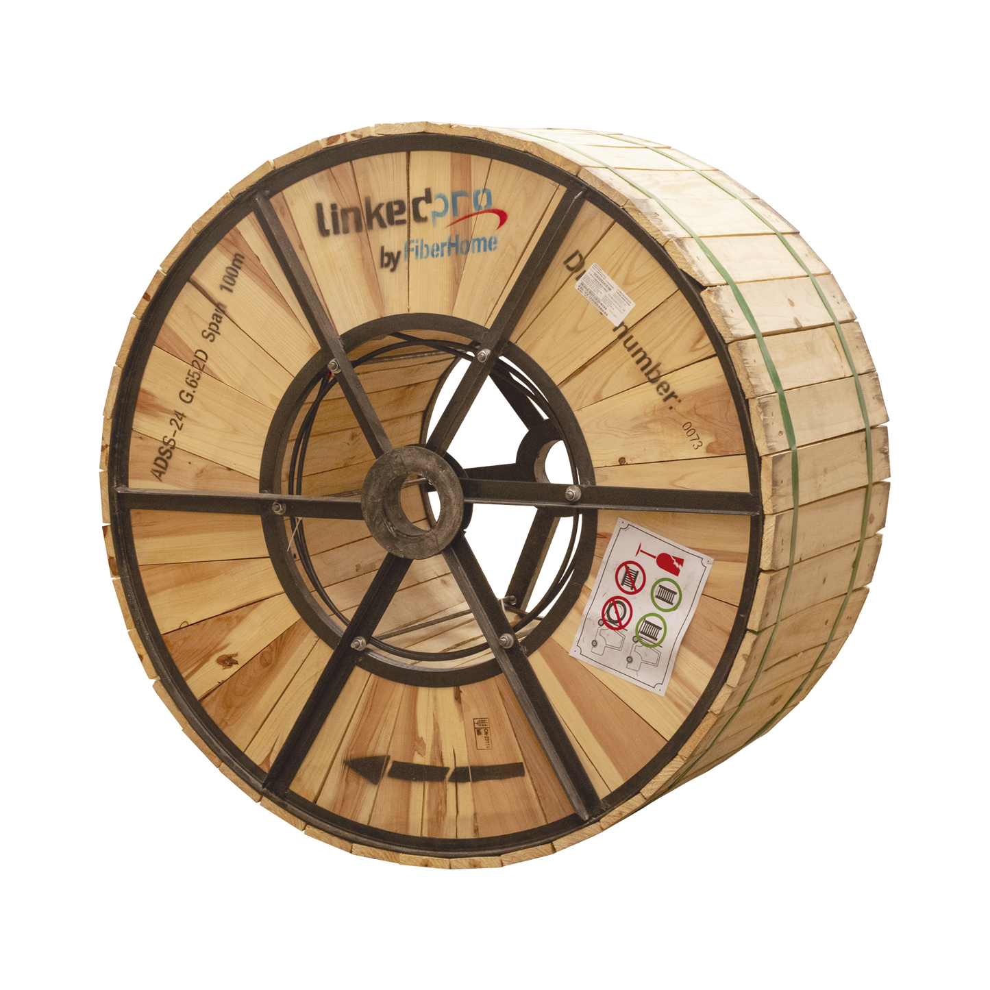 Carrete De 4 Km De Fibra Óptica Aérea (Adss) G.652D, Monomodo De 24 Hilos, Exterior, Span 100, Loose Tube