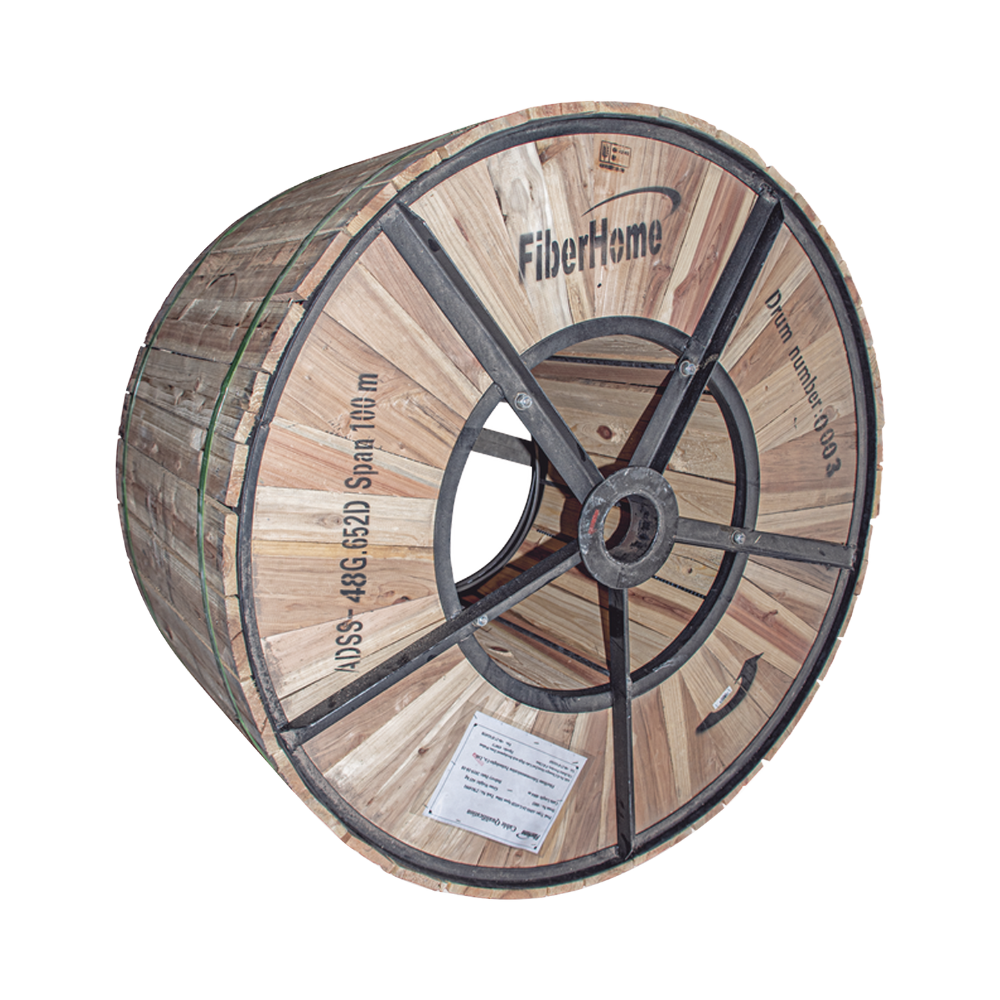 Carrete De 4 Km De Fibra Óptica Aérea (Adss) G.652D, Monomodo De 48 Hilos, Exterior, Span 100, Loose Tube