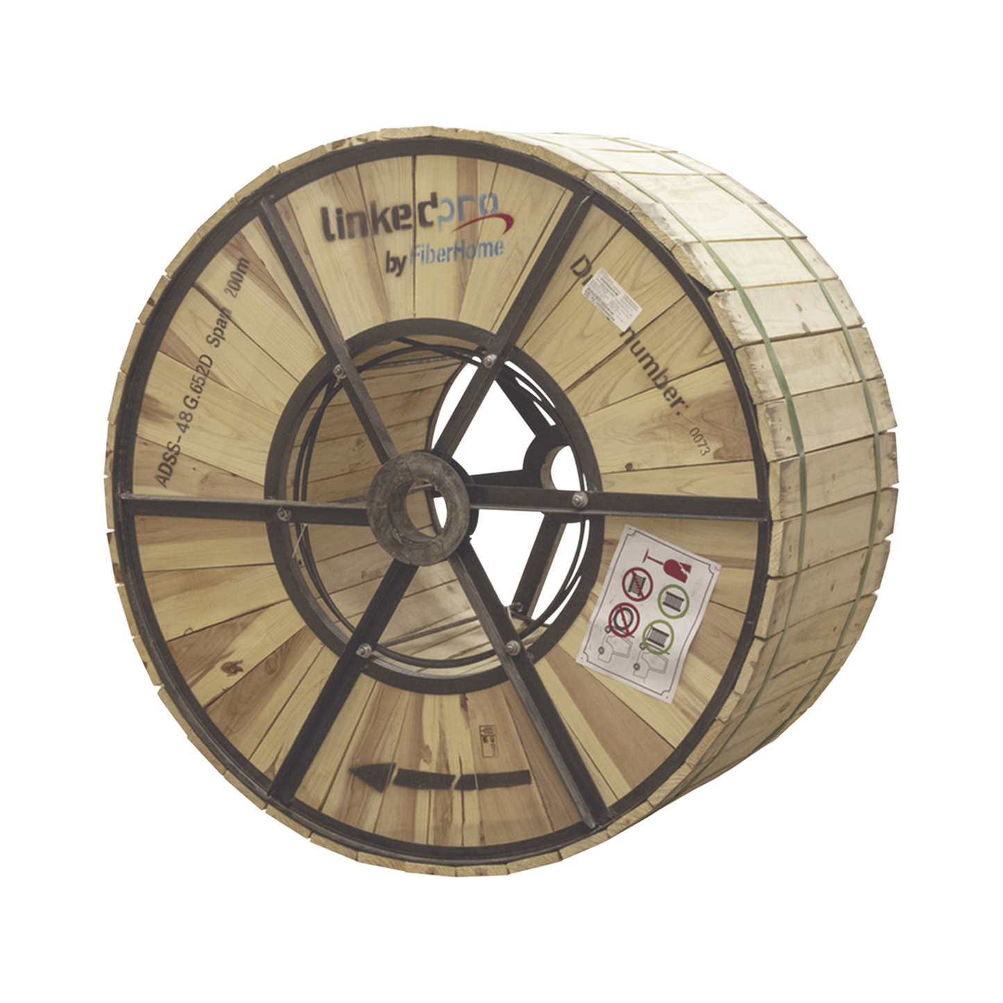 Carrete De 4 Km De Fibra Óptica Aérea (Adss) G.652D, Monomodo De 48 Hilos, Exterior, Span 200, Loose Tube