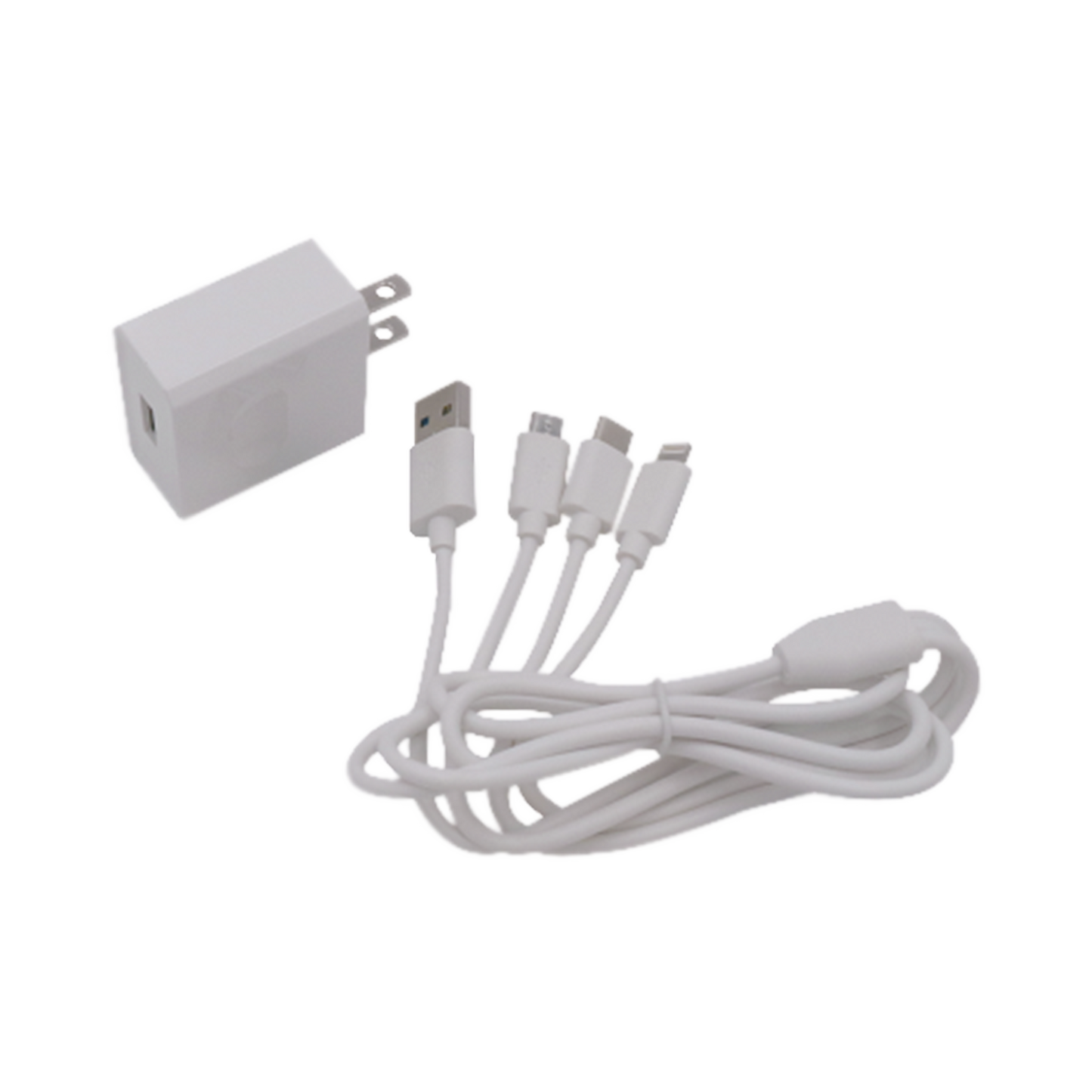 Cargador De Pared De 5 Vcd 2A / Multi-Puertos / Usb-C, Micro Usb, Lightning