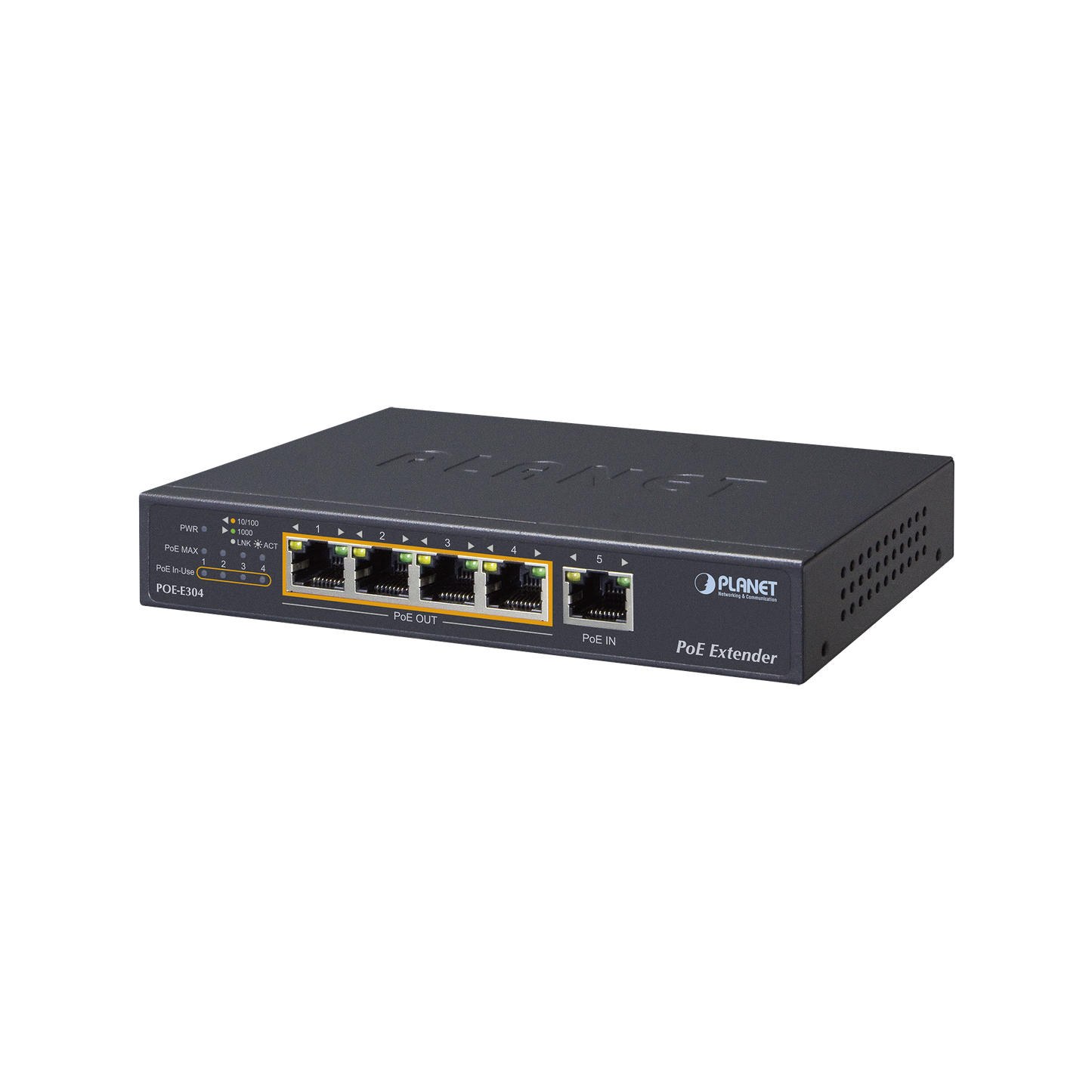 Extensor Ultra Poe De 65 Watts Con 4 Puertos Gigabit De Salida 802.3 Af/At