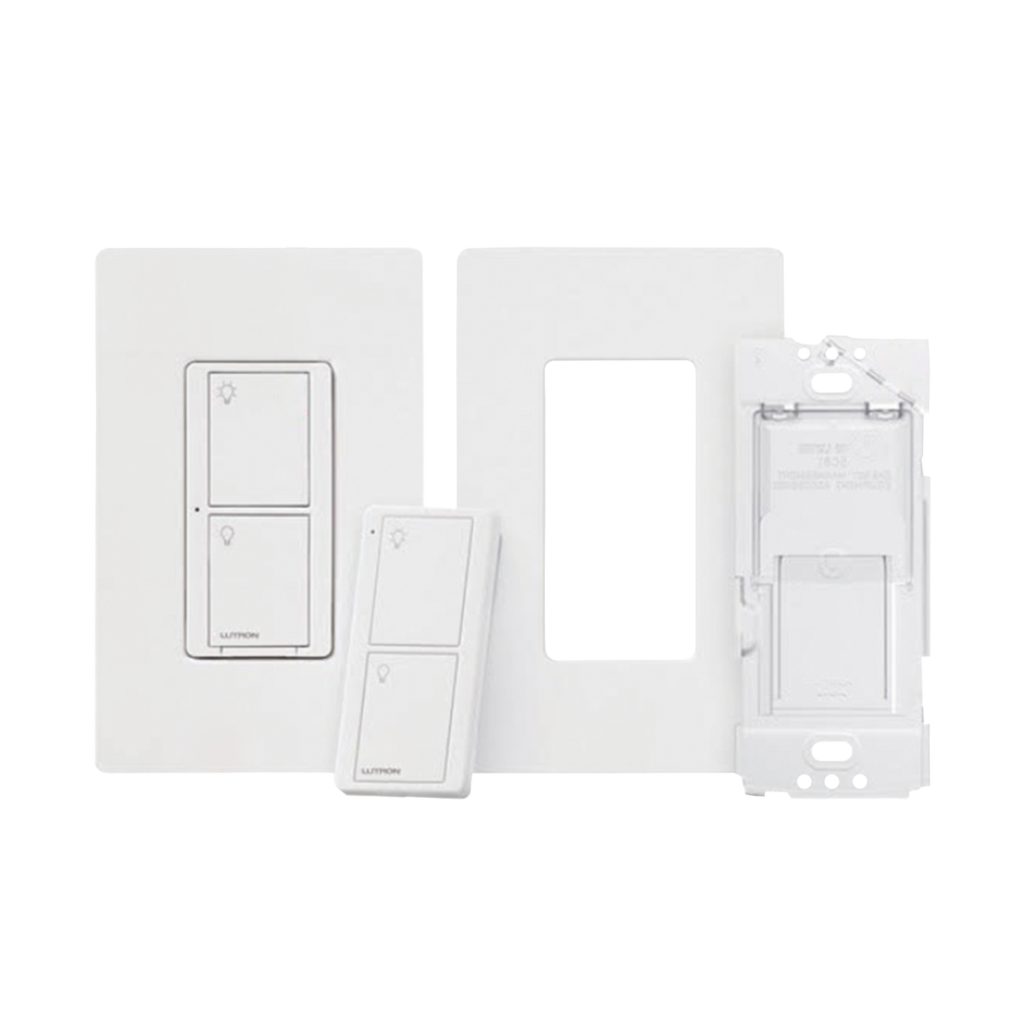 Kit, Apagador, Base Para Empotrar En Pared El Control Remoto Pico, Tapa, Ideal Para El Control De Iluminación, Integrable Al Hub De Caseta Y Su App