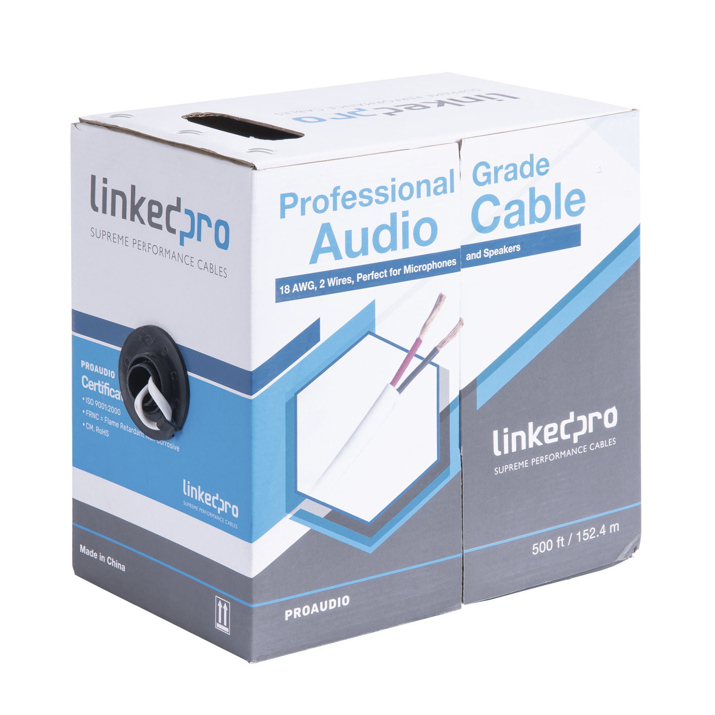 Cable Para Audio Profesional De 2 Conductores Calibre 18 Para Aplicaciones De Audio Y Automatización Bobina De 152 M