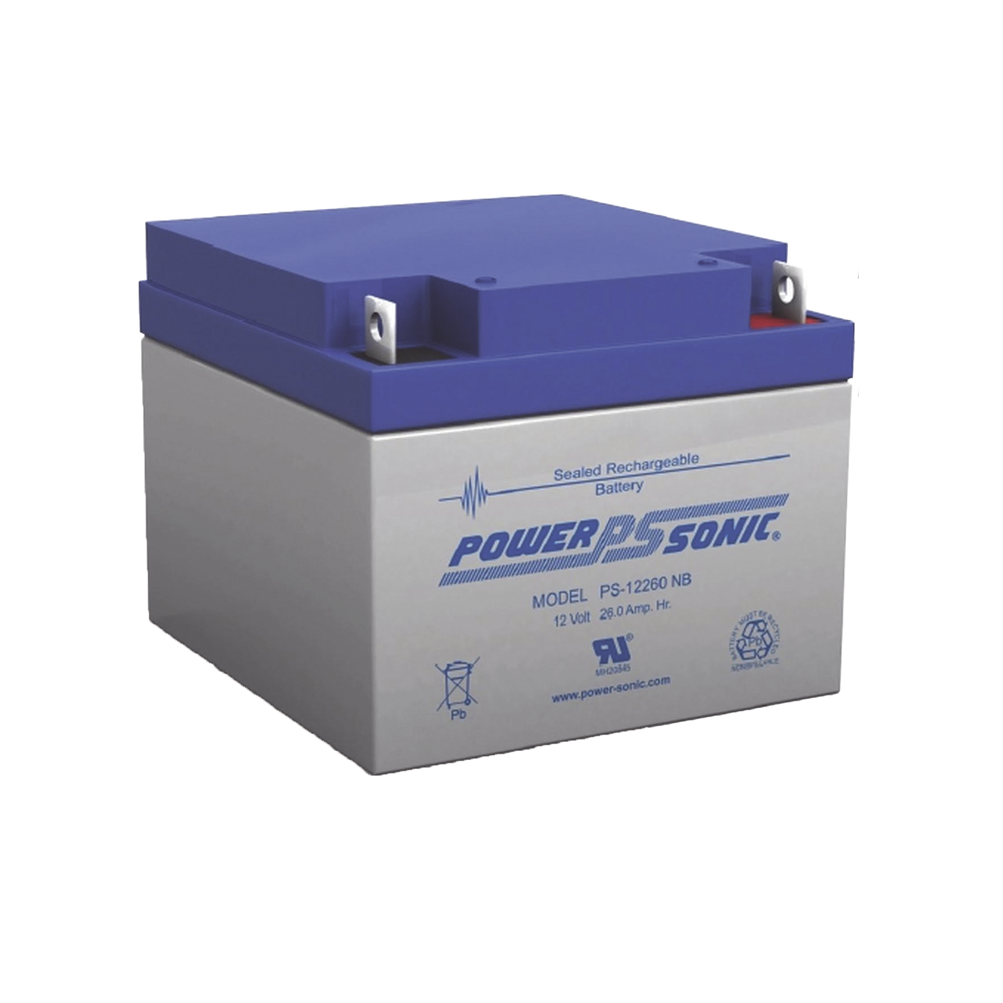 Batería De Respaldo Ul De 12V 26Ah / Ideal Para Sistemas De Detección De Incendio / Control De Acceso / Intrusión / Videovigilancia / Terminales Tipo Nb