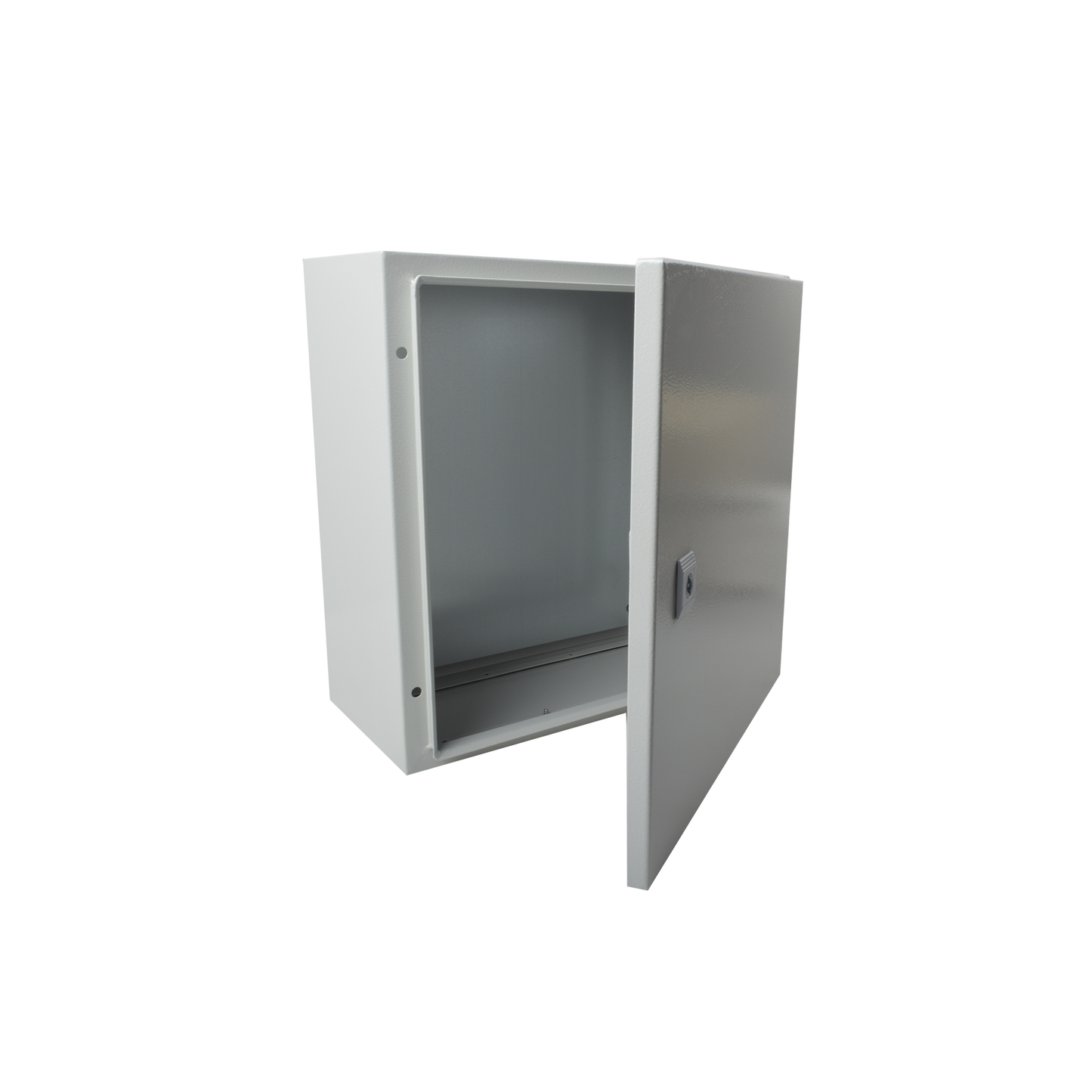Gabinete De Acero Ip66 Uso En Intemperie (400 X 400 X 200 Mm) Con Placa Trasera Interior Y Compuerta Inferior Atornillable (Incluye Chapa Y Llave).