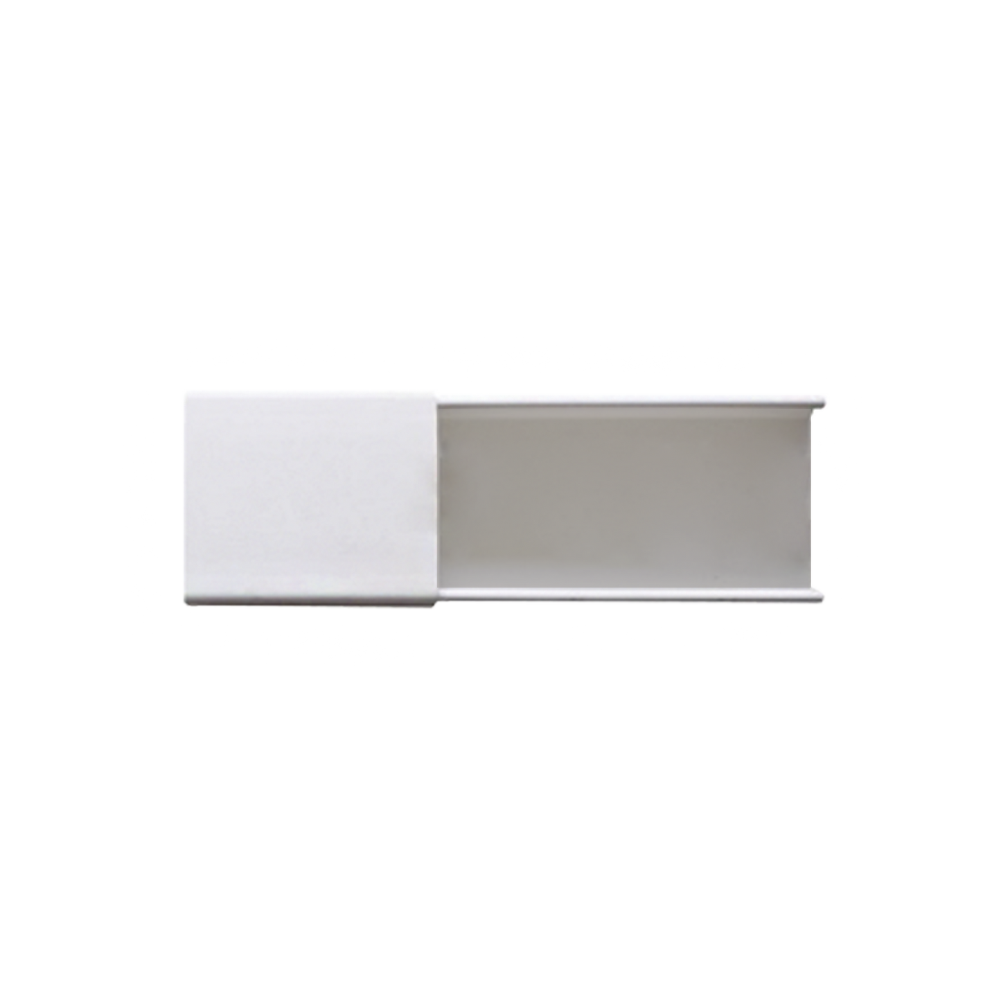 Canaleta Blanca Sin División, De Pvc Auto Extinguible, 48 X 16 X Tramo 2.5M (6101-01260