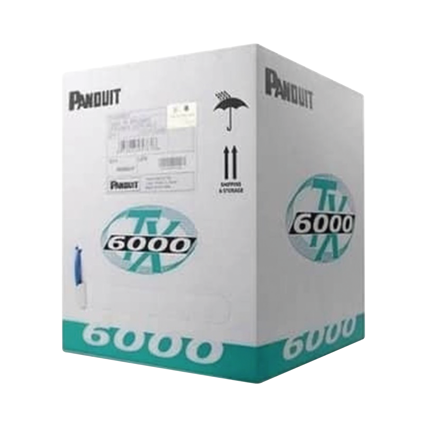 Bobina De Cable Utp 305 M. De Cobre, Tx6000™ Pannet, Reelex, Blanco, Categoría 6 Mejorado (23 Awg), Pvc (Cmr, Riser), De 4 Pares