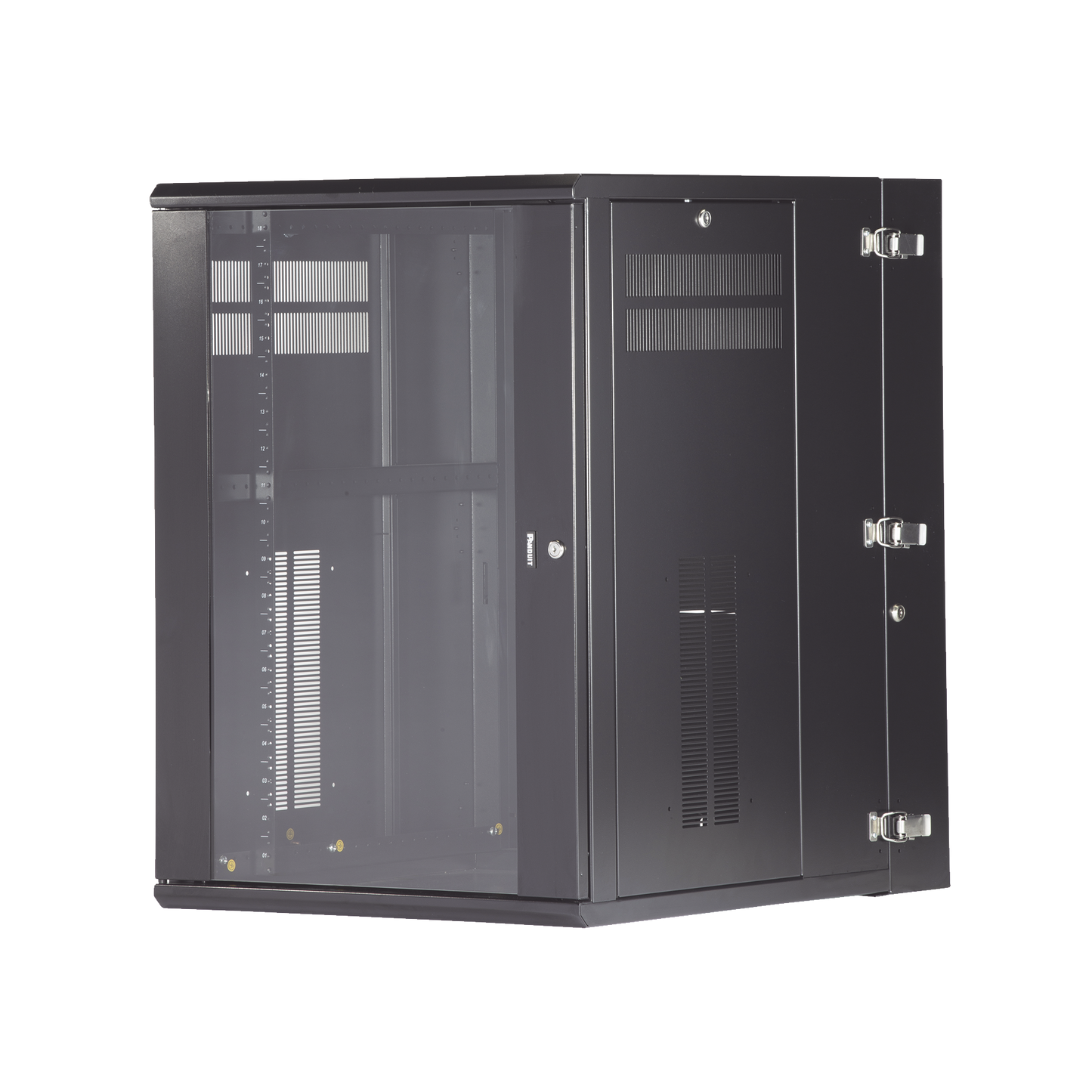 Gabinete Panzone De Montaje En Pared, De 19In, Puerta Con Ventana De Seguridad, 18 Ur, 762Mm De Profundidad, Color Negro