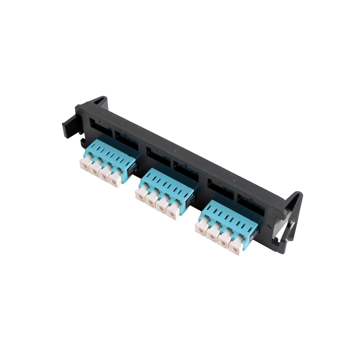Placa Acopladora De Fibra Óptica Quick-Pack, Con 6 Conectores Lc Duplex (12 Fibras), Para Fibra Multimodo, Aqua