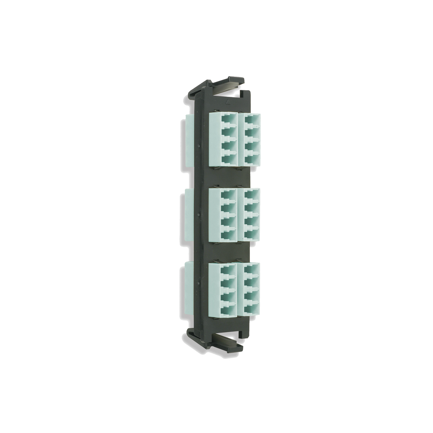 Placa Acopladora De Fibra Óptica Quick-Pack, Con 6 Conectores Lc Quad (24 Fibras), Para Fibra Multimodo, Aqua