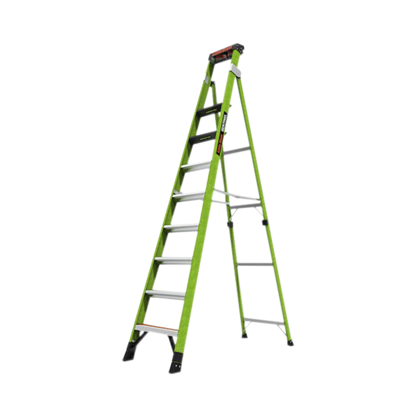 Escalera De 3.05 M Capacidad Máxima De 170 Kg, Inclinada, De Fibra De Vidrio Con Almohadilla De Pared Giratoria.
