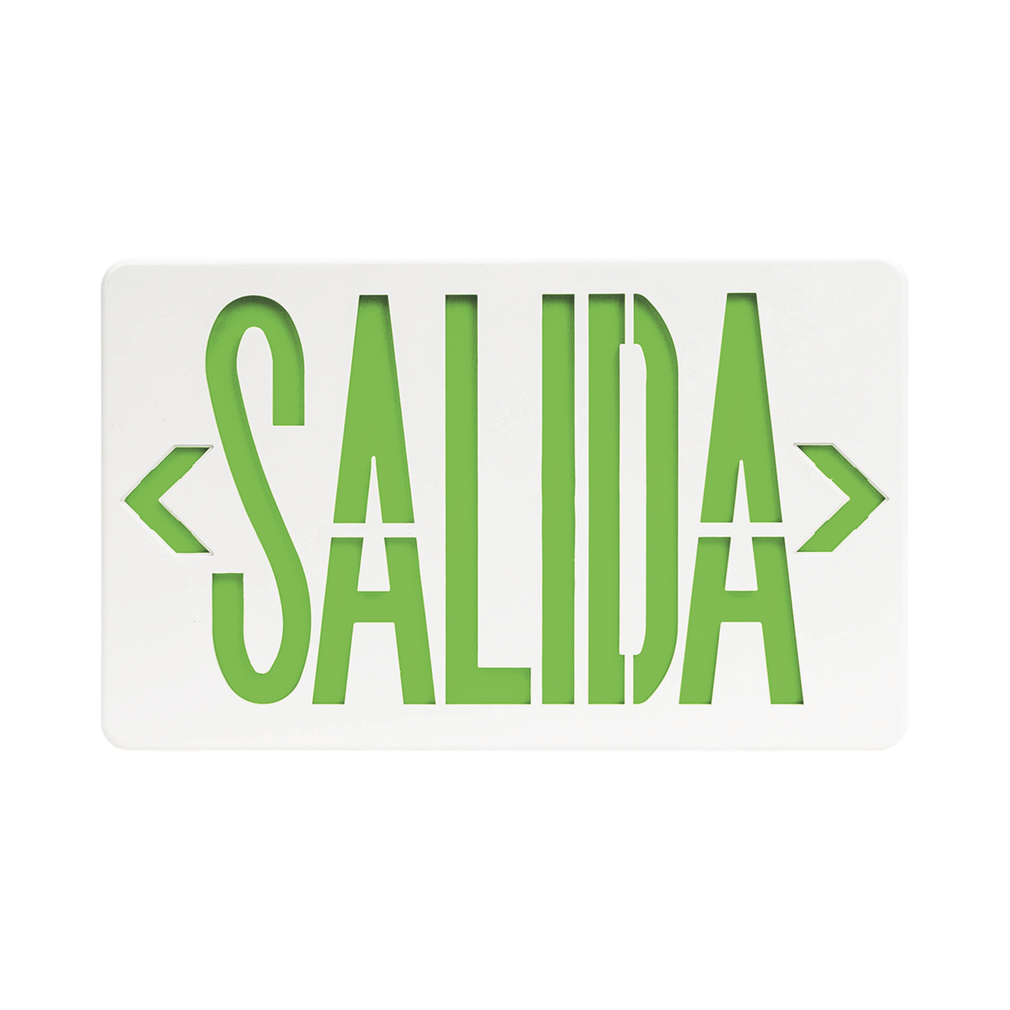 Letrero Led De Salida Universal Con Alto Brillo/Uso En Pared, Lateral O Techo/Batería De Respaldo Incluida.