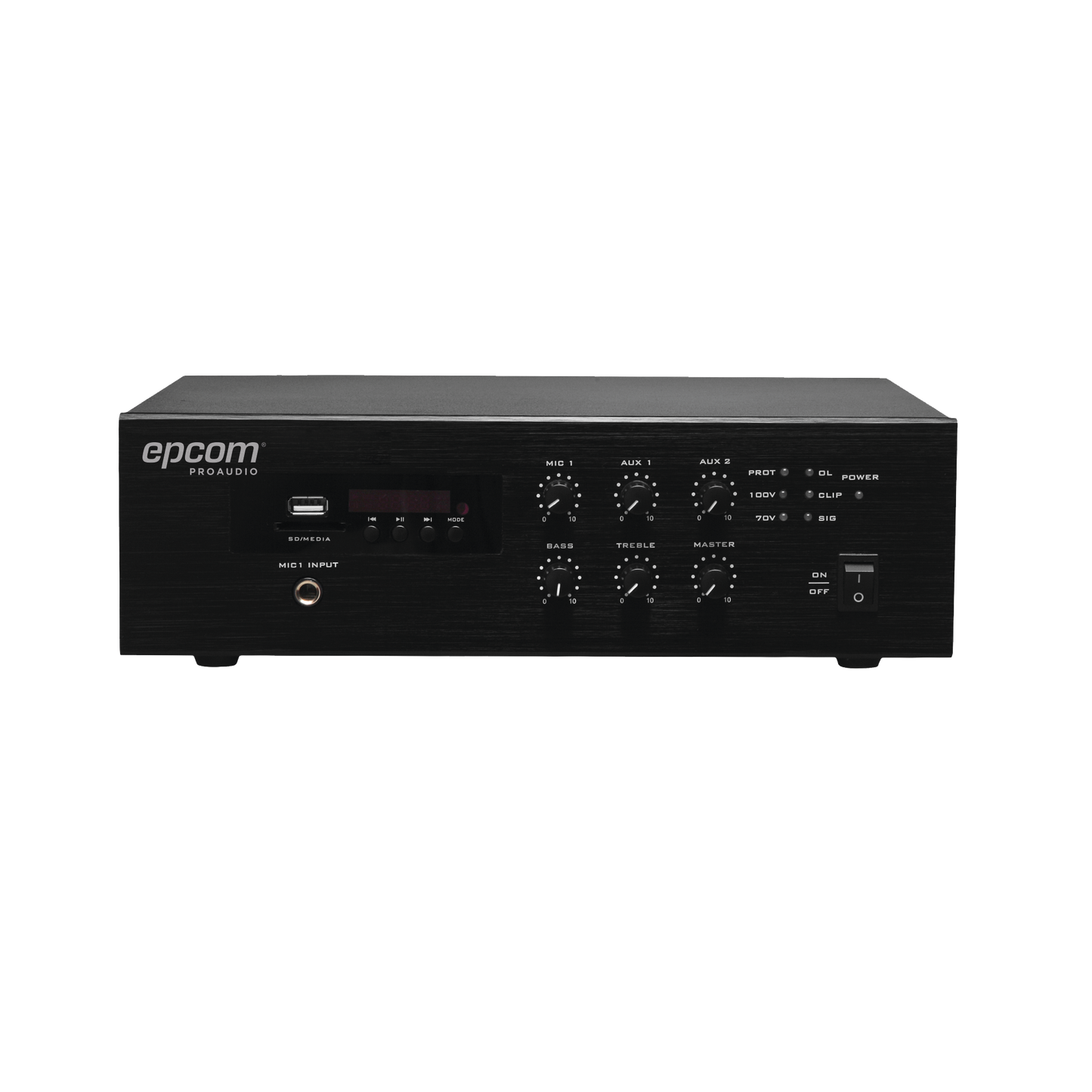 Mini Amplificador Mezclador | 240W Rms | Sistema 70/100V | Mp3 | Tuner | Bluetooth | Musica Ambiental Y Voceo