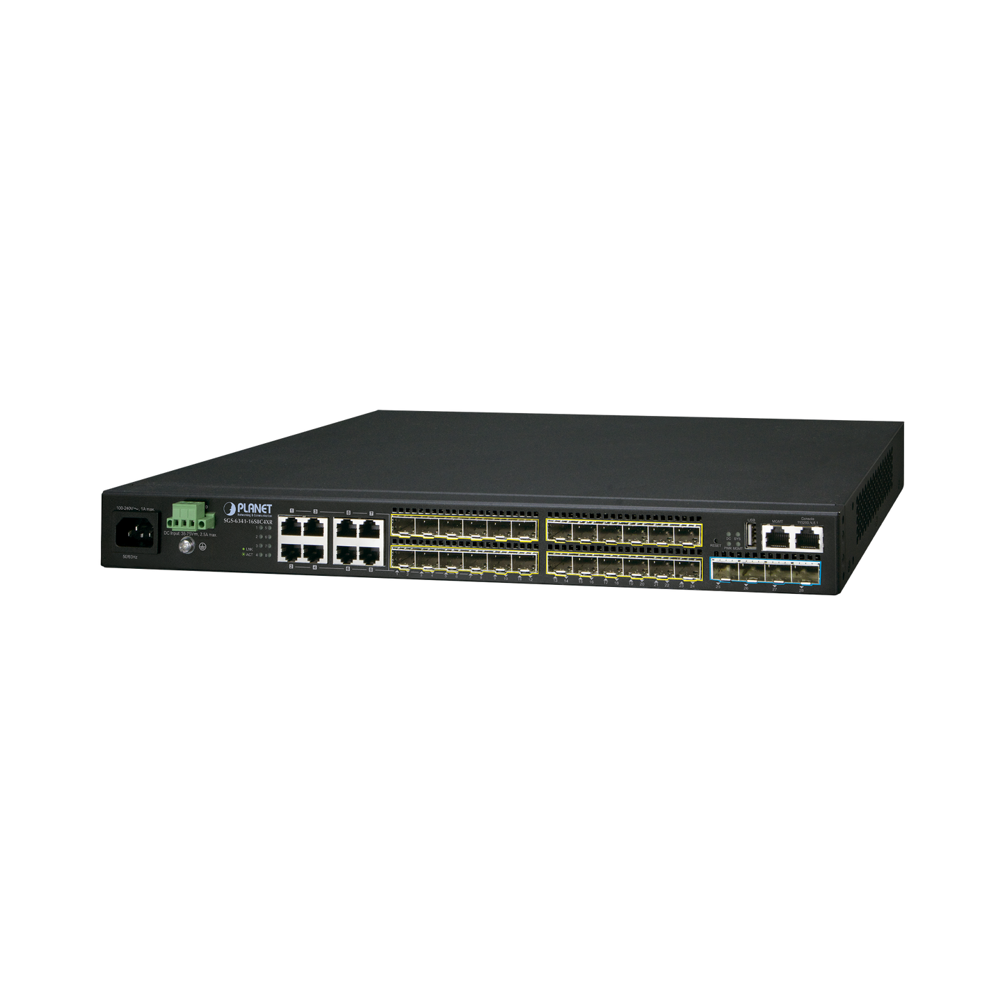 Switch Administrable L3 16-Puertos 100/1000X Sfp, 8-Puertos Gigabit Tp/Sfp, 4-Puertos 10G Sfp+ Stackable