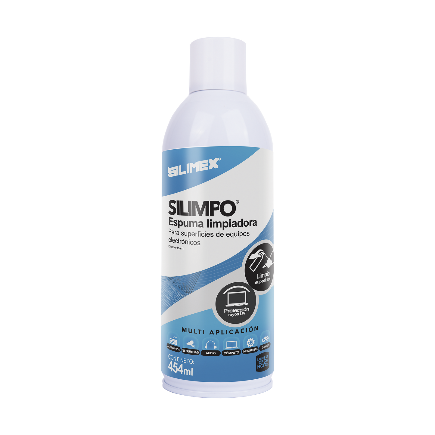 Espuma Limpiadora Para Todo Tipo De Superficies Plásticas Y Metálicas De Sistemas De Vídeo, Audio, Telefonía Y Equipo De Computo, Contiene Protectores De Rayos Uv, 454 Ml