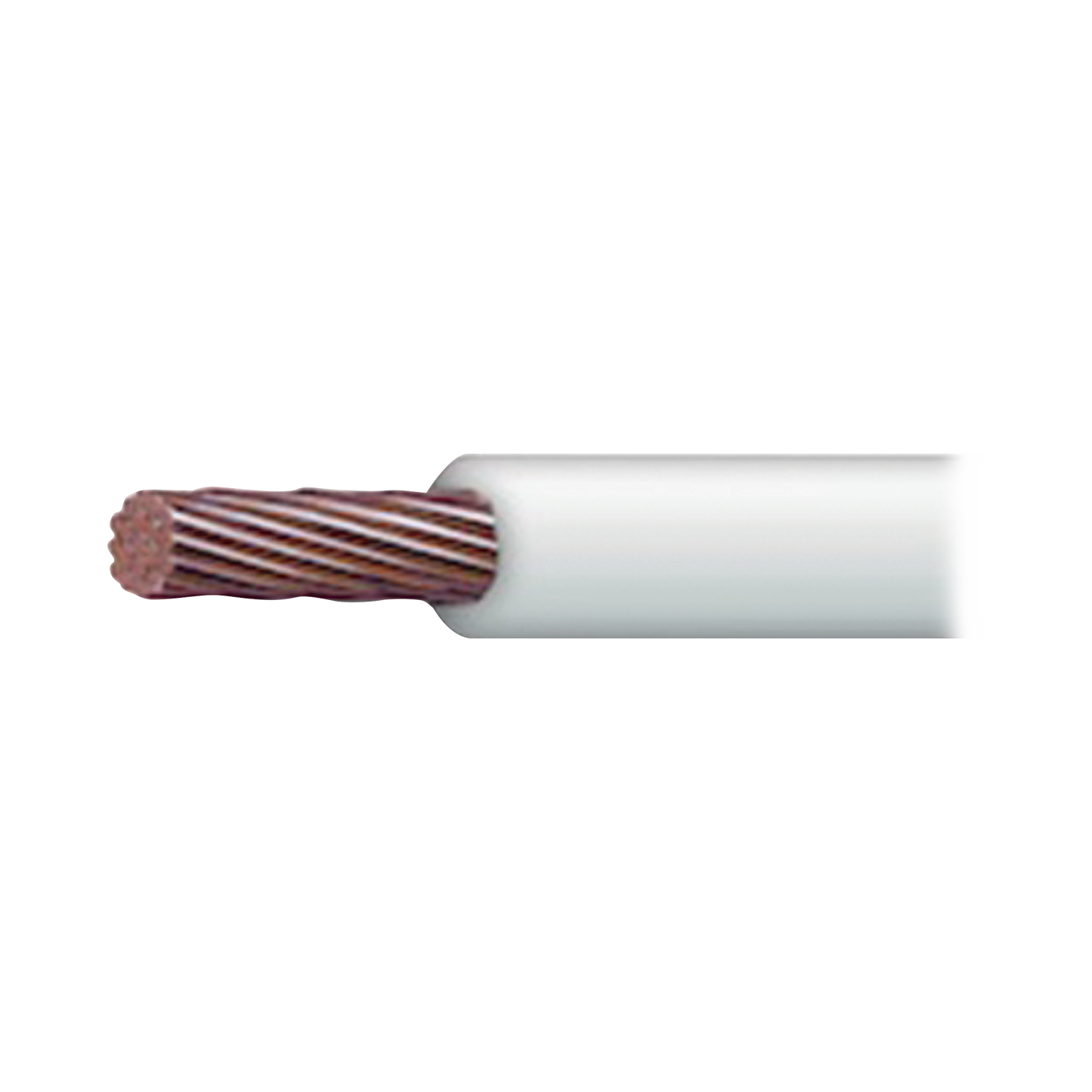 Cable De Cobre Recubierto Thw-Ls Calibre 4 Awg 19 Hilos Color Blanco (100 Metros)