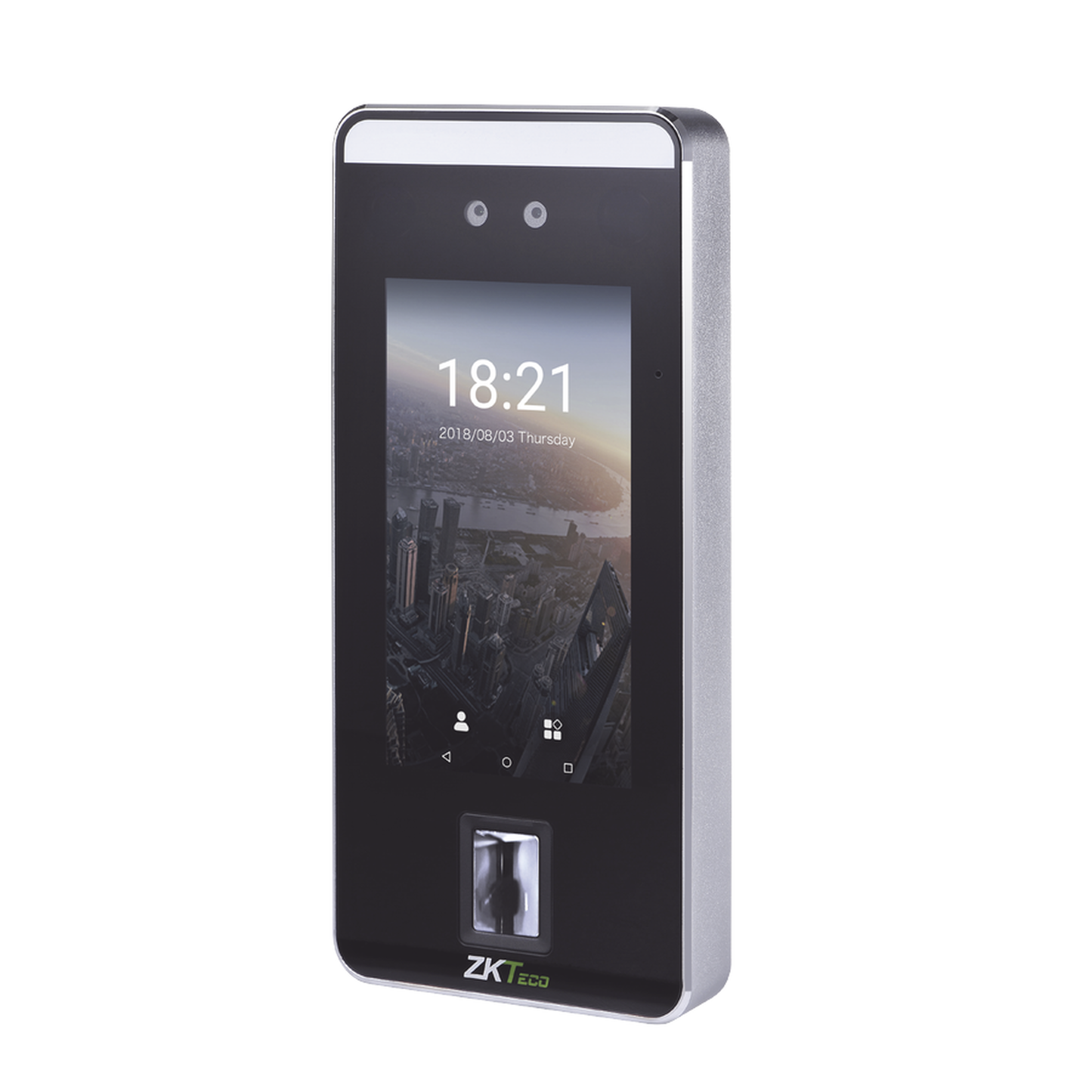 Biométrico Facial Y De Palma Sin Contacto Con Pantalla Touch De 5 "/ 6000 Rostros / Lector De Huella Digital / Video Portero / Lector De Códigos Qr / Lector De Proximidad
